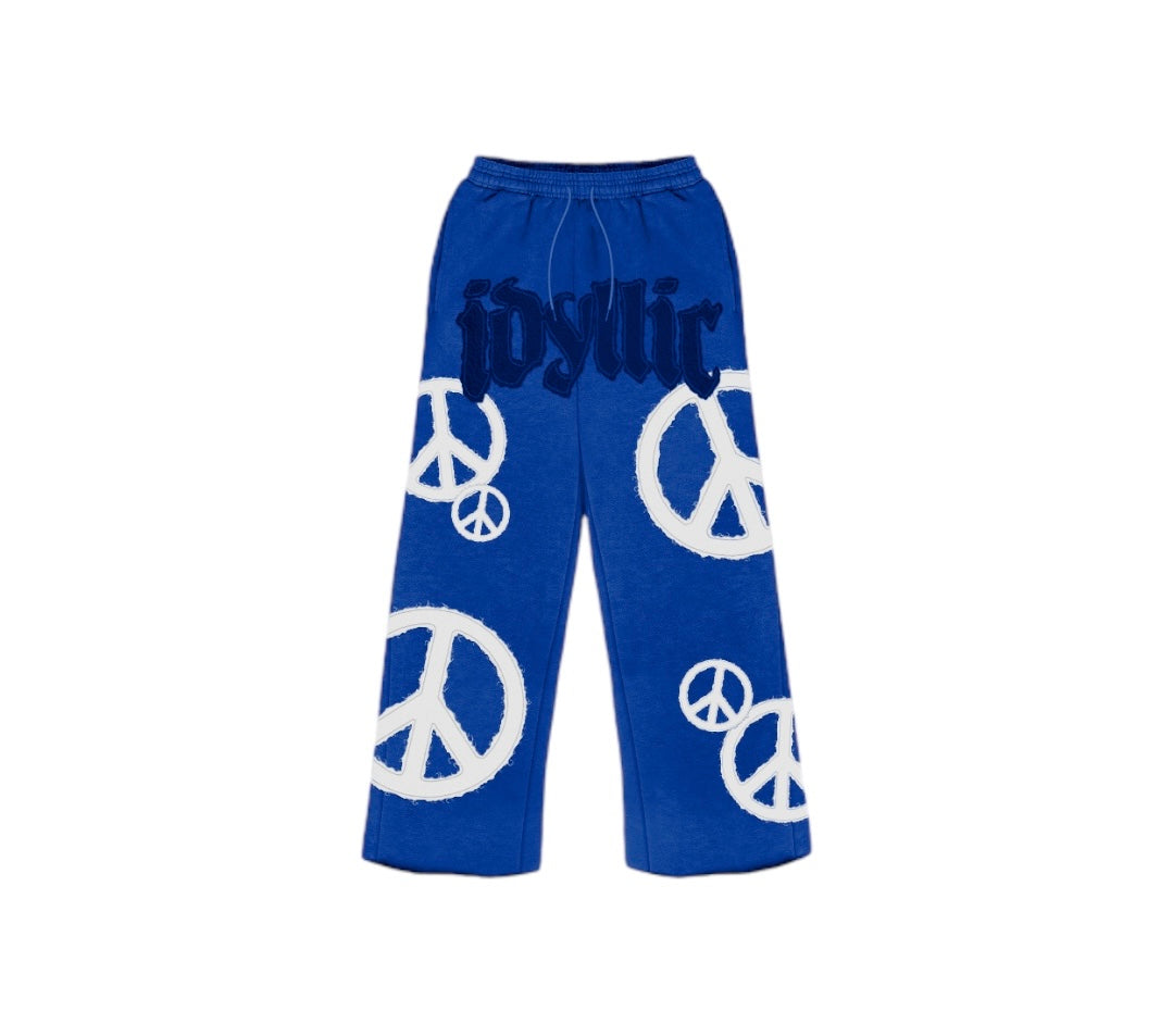 Blue Peaceful Sweatpants